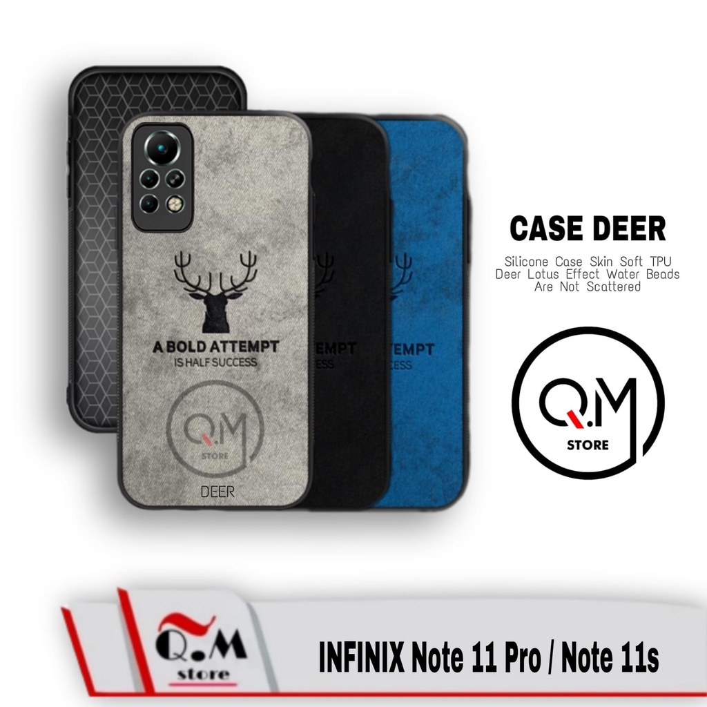 Case Infinix Note 11s Softcase Deer TPU JENS Bermotif Rusa Casing Pelindung Back Cover