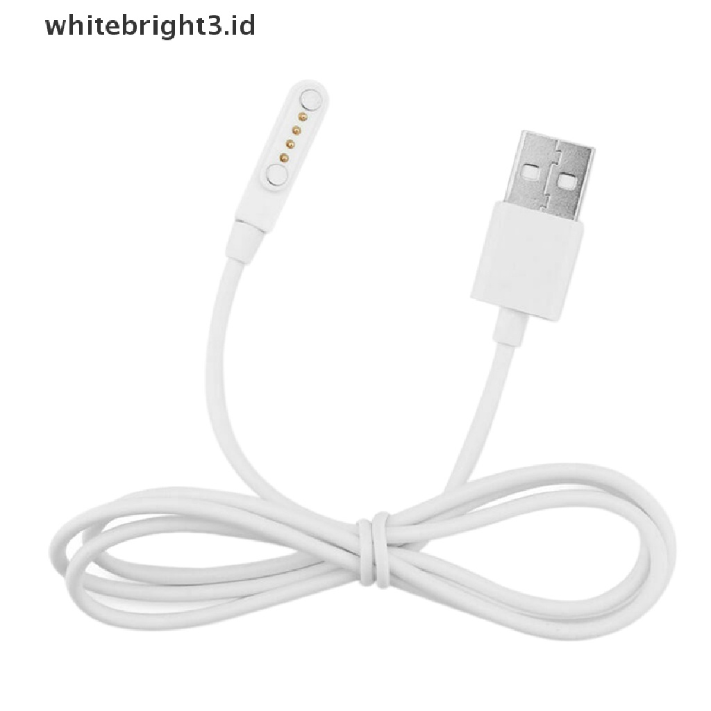 (whitebright3.id) Kabel Power Charger USB 2.0 Magnetik 4 Pin Untuk Smartwatch KW88