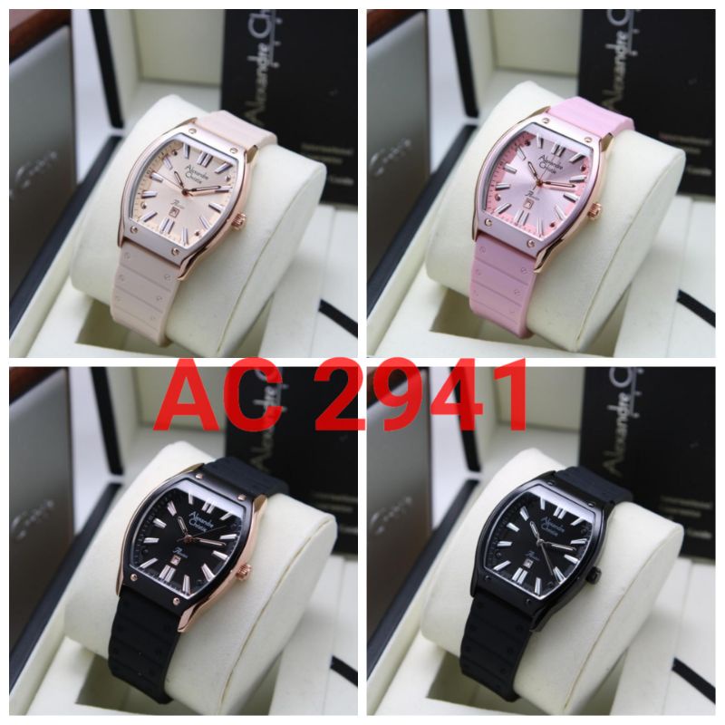 JAM TANGAN WANITA ALEXANDRE CHRISTIE ORIGINAL AC2941 / AC2942  RUBBER GARANSI RESMI/ALEXANDER CRISTI