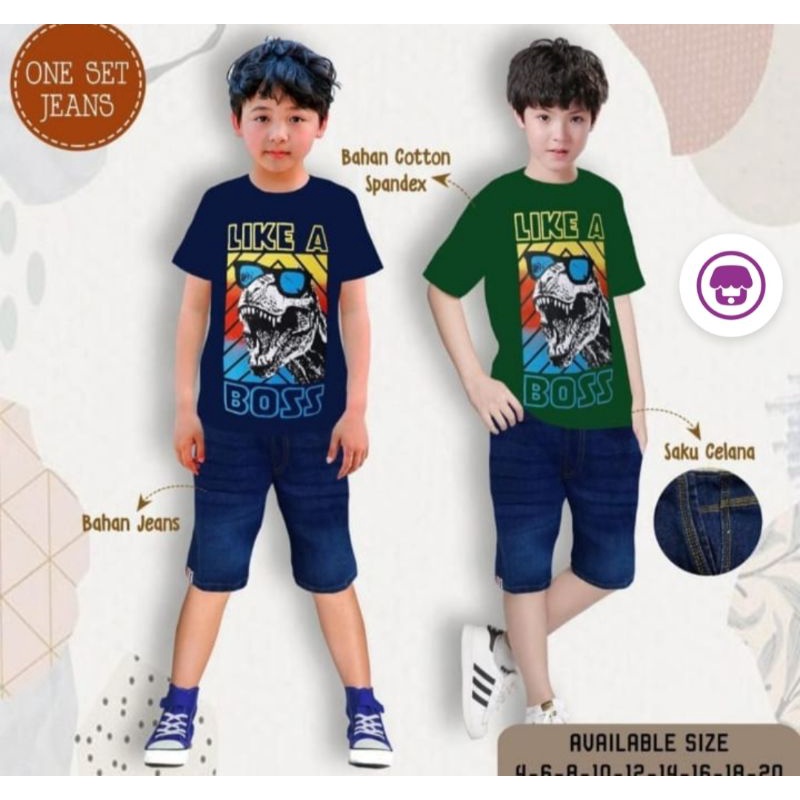 Setelan Jeans by London Kids Size : 5-11th