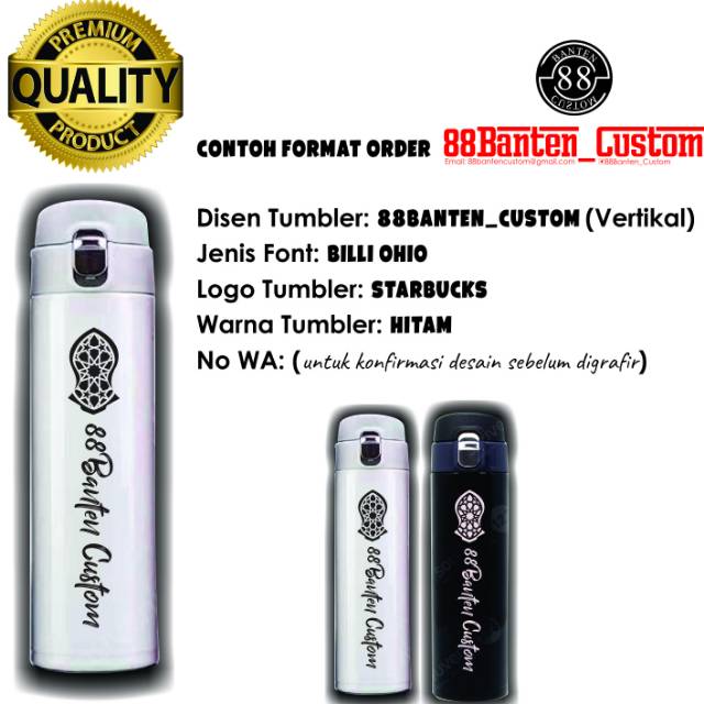 Tumbler Lock N Lock Custom Desain Grafir Nama dan Logo