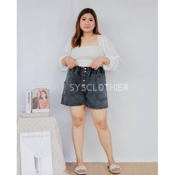 CELANA JEANS WANITA RUBBER KEAN SHORT