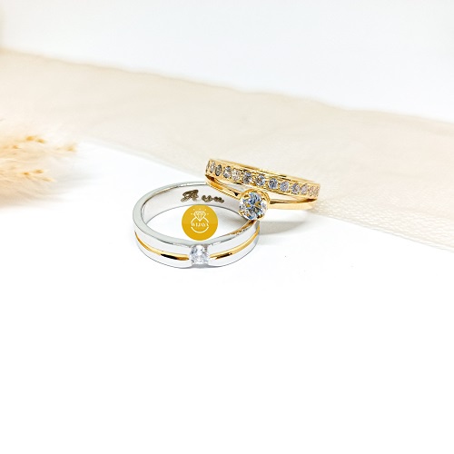 CINCIN NIKAH CUSTOM BERBAHAN PLATINUM DAN EMAS PUTIH