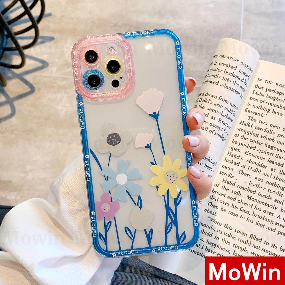 Mowin - Casing Silikon Iphone 13 Pro Max 12 Pro Max 11 Pro Max 7 + 8 + Xs Max Xr 11 Pro Max Motif Bunga Daisy