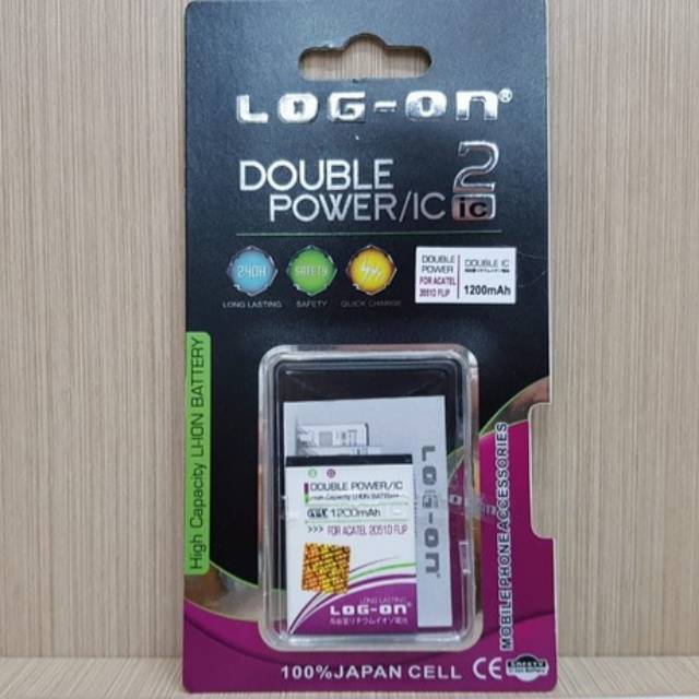 Baterai Log On Alcatel 2051D Flip Batre 20510 FLP Battery 2IC
