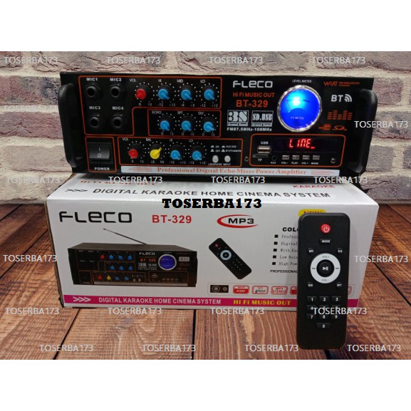 POWER AMPLIFIER BLUETOOTH BT-329 MP3/USB/SD CARD/BT/FM / AMPLIFIER KARAOKE DIGITAL / AMPLIFIER FLECO