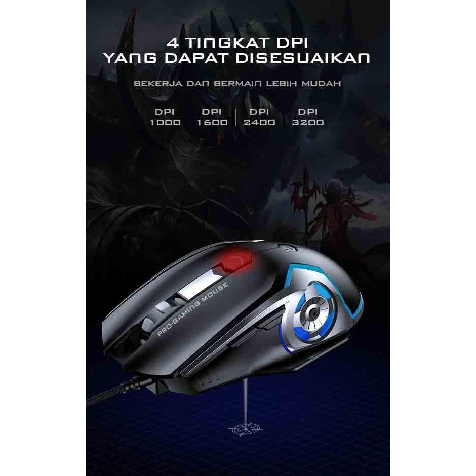 Gamen GM1200 Gaming Mouse Optical Wired USB Laptop Komputer PC RGB