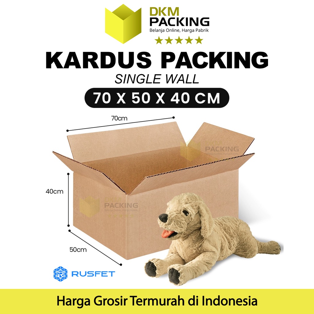 

KARDUS PACKING KARTON BOX 70x50x40cm DUS KOTAK PACKAGING POLOS TEBAL