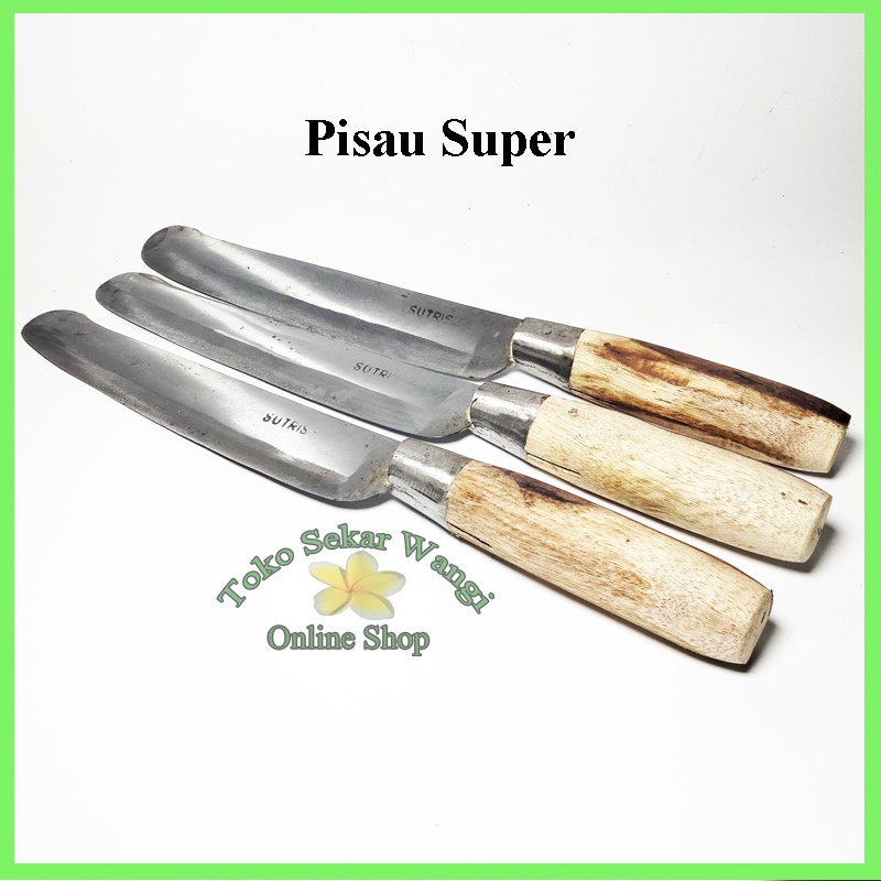 Pisau Dapur kualitas Super Tajam Bahan Baja Putih Sepuhan Tua