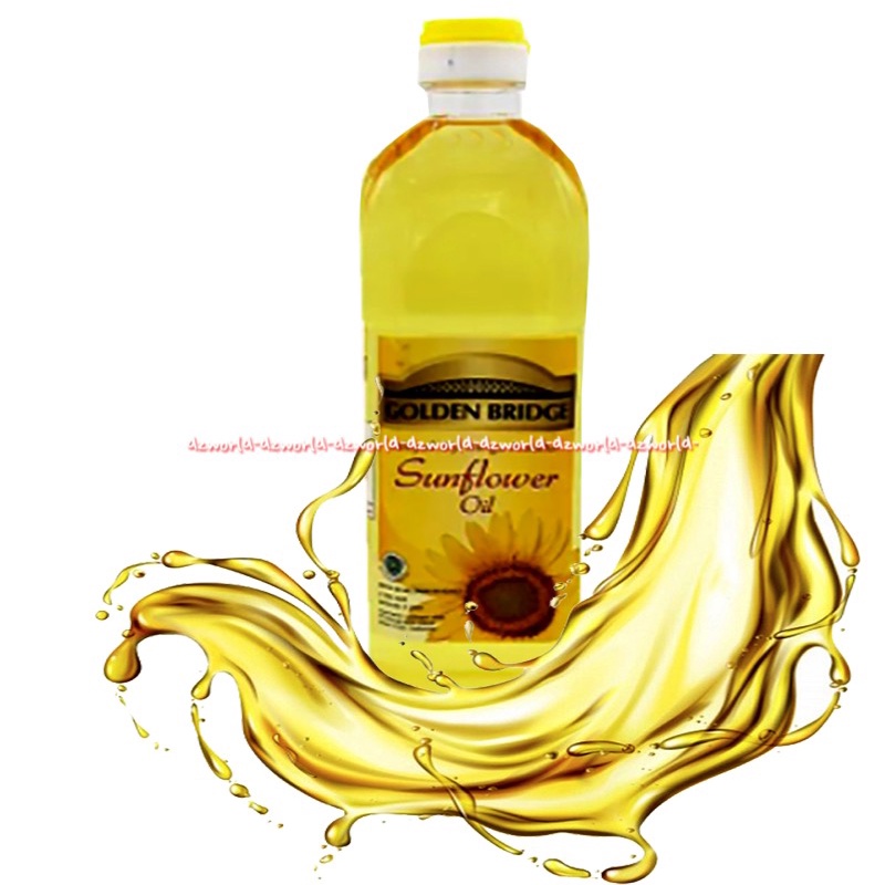 Golden Bridge Sun Flower Oil 1L Minyak Goreng Rendah Lemak Minyak Salad Minyak Biji Bunga Matahari Goldenbridge Suns Flowers Sunflower 1 Litter