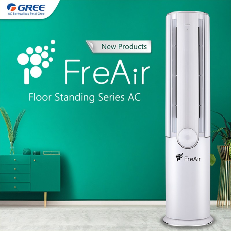 GREE AC FLOOR STANDING 3PK - GVC-24FREAIR- [INDOOR+OUTDOOR UNIT]