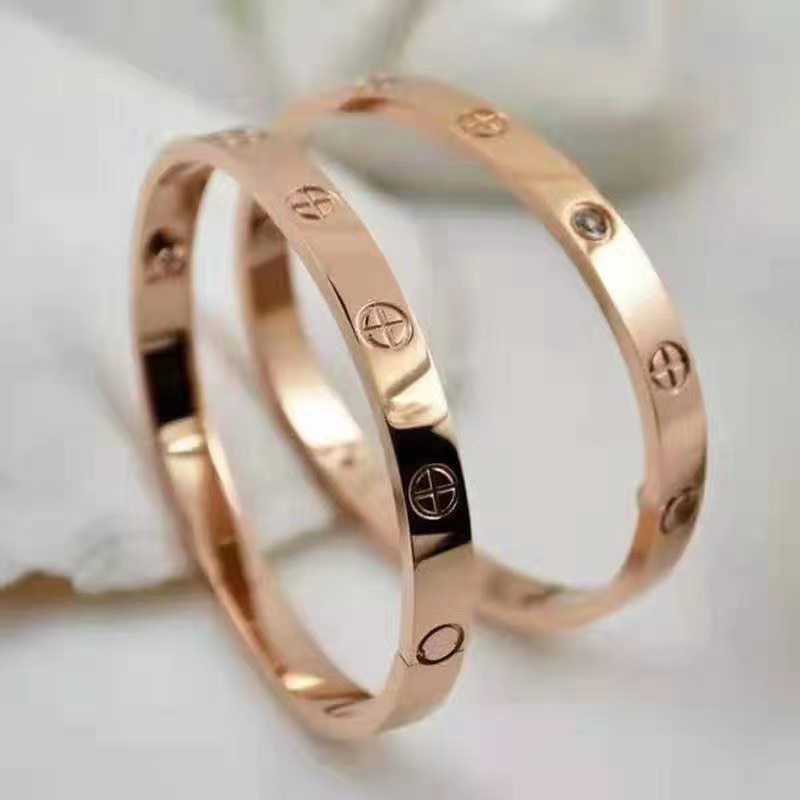 (Hello Girl)G06 Gelang Tangan Bulat Dazzling Diamond Tanam Wanita Import