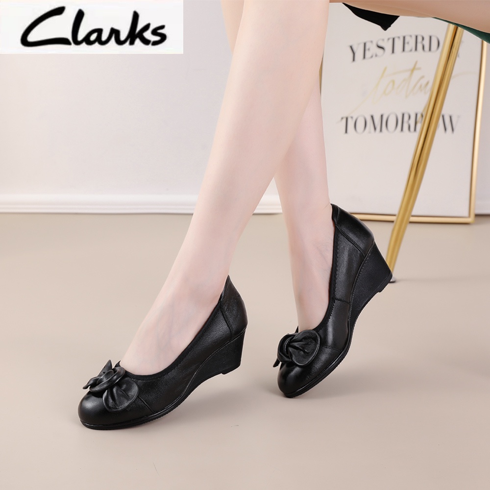 Clarks Sepatu new pita woman  / clarkts fla wanita kulit asli /Sepatu Wanita  melati