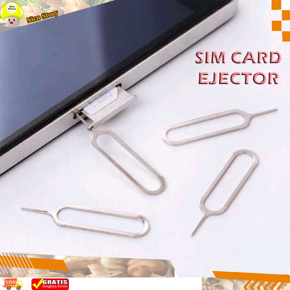 (NCS) Sim Card Tray Ejector Besi Tebal Simcard Pembuka Kartu Perdana HP Memory Card Ejector