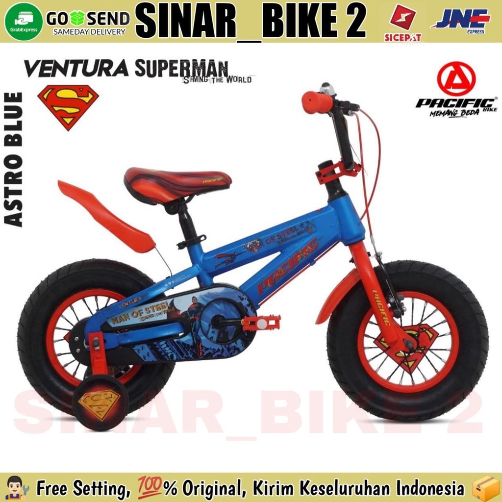 Sepeda Anak Laki Bmx PACIFIC VENTURA SUPERMAN 12 16 18 Inch Ban Jumbo