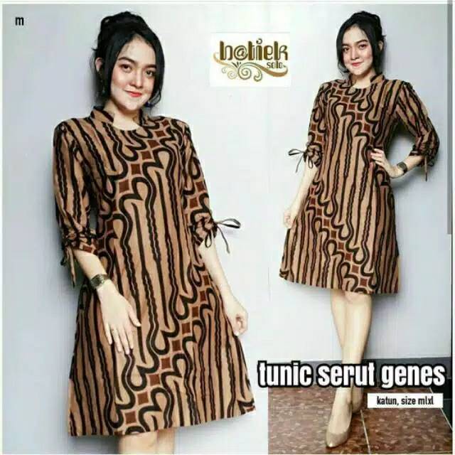 TUNIK SERUT GENES MOTIF PARANG BARONG BATIK PREMIUM SERAGAM KANTOR