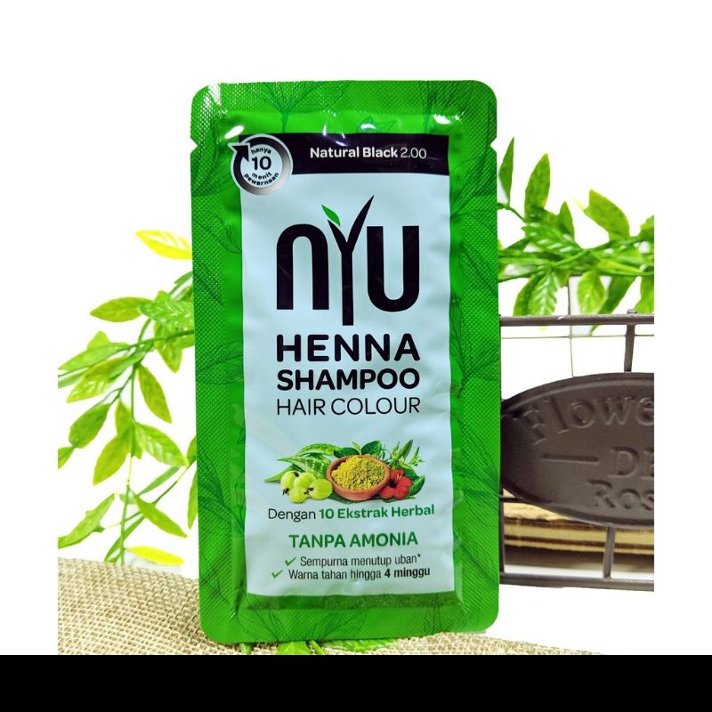 NYU HENNA SHAMPOO PEWARNA RAMBUT SACHET 20 ML