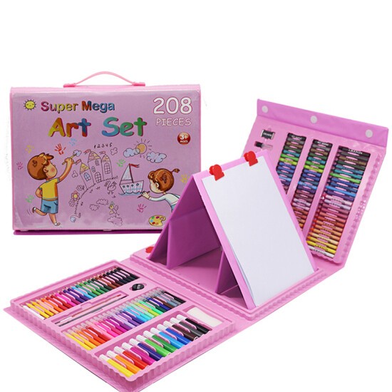 &lt; M.A &gt;  208pcs Crayon Mewarnai dan Melukis Set 208pcs / Alat Menggambar Melukis Anak-anak Crayon Cat Air Pensil