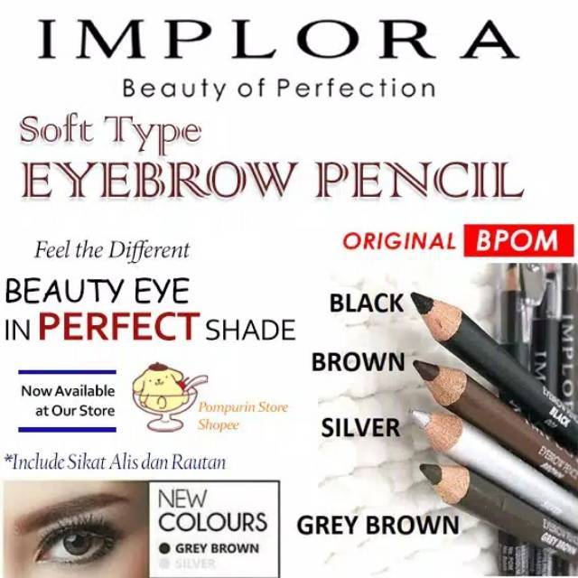 EYEBROW PENCIL IMPLORA BPOM LUSINAN / PENSIL ALIS