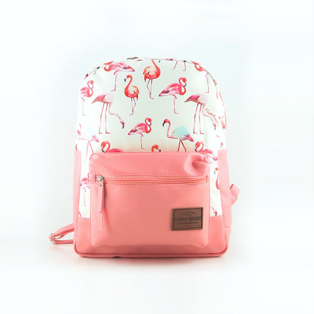 Tas Ransel Rumah Warna Natania Flamingo Shopee Indonesia