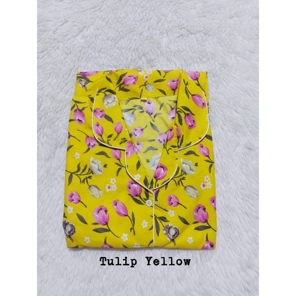 Setelan Piyama Baju Tidur PP Super Jumbo Ld 140 Cm No Tipu Tipu-TULIP YELLOW.