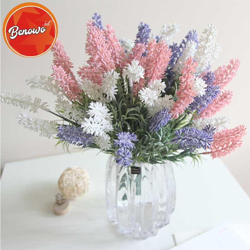 Buket Bunga  Lavender  Artificial Bunga  Snowy Lavender  