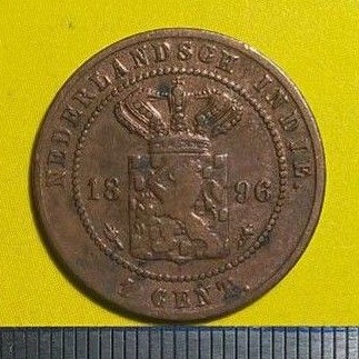 #11-BS. UANG KUNO / KOIN KUNO / BENGGOL 1 CENT TAHUN 1896