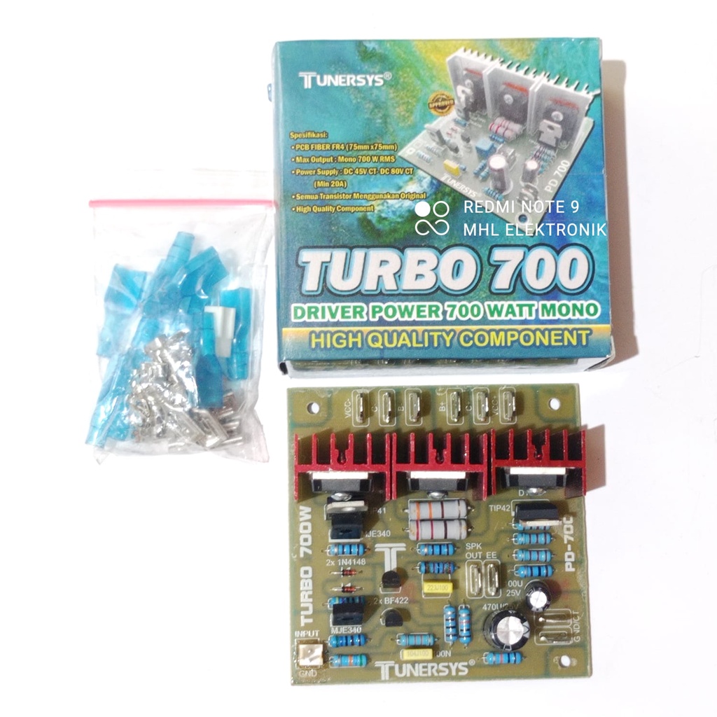 Kit Turbo 700 Driver Power Amplifier 700W Mono TUNERSYS PD700