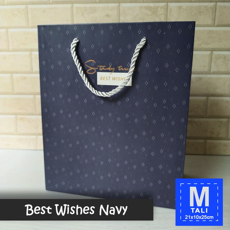 

Paper Bag Tali Motif / Tas Kertas Kado / Tas Ultah - M BEST WISHES