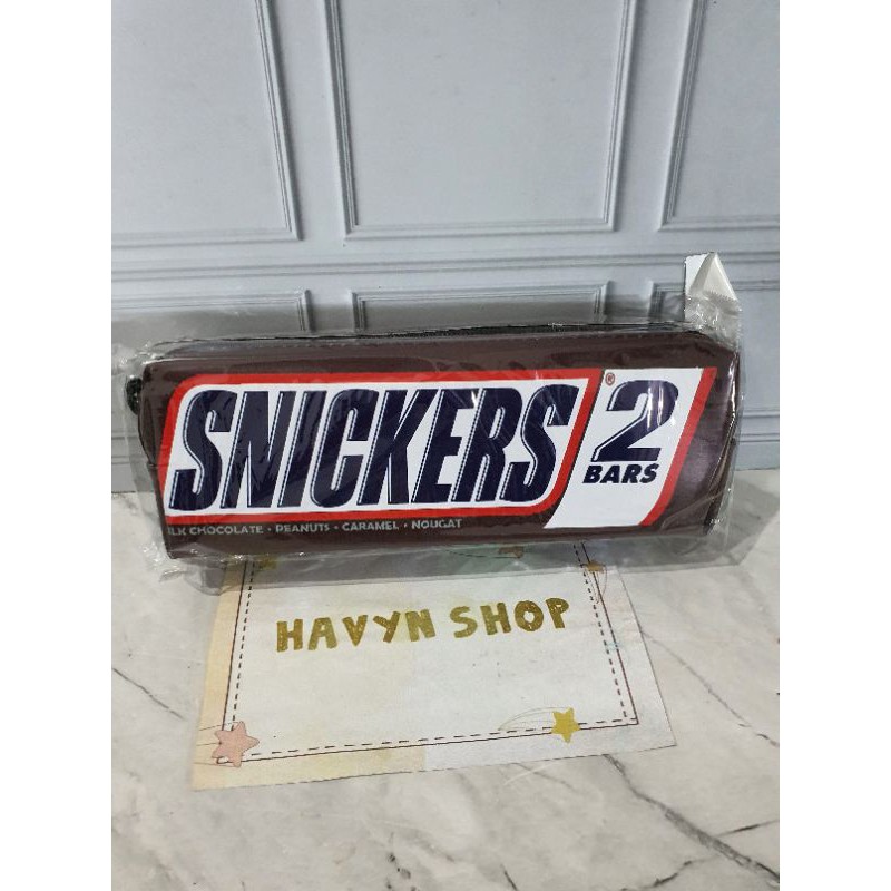 tempat pensil KAIN SNACK/pencil case bahan kain murah-Snickers kotak