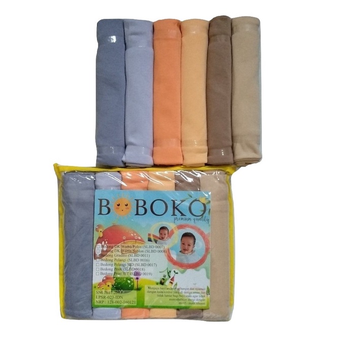 BEDONG BAYI BOBOKO RAINBOW SET ISI 6 PCS