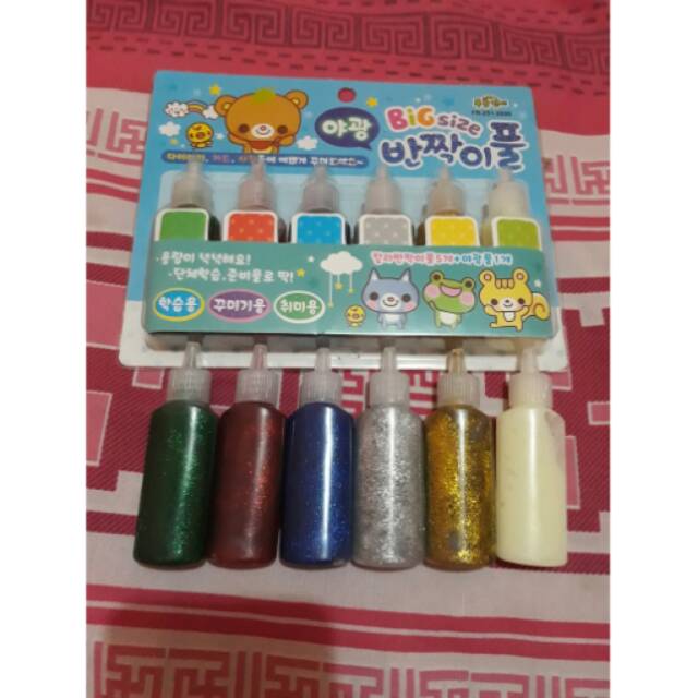 

Glitter Glue/lem/lem glitter/lem mainan/perlengkapan sekolah/alat seni