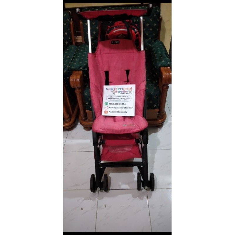 stroller pockit gen 2 pink preloved