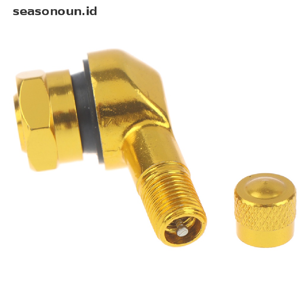 【seasonoun】 2PCS CNC Motorcycle 90 Degree Angle Wheel Tire Stem Tubeless Valve Aluminum .