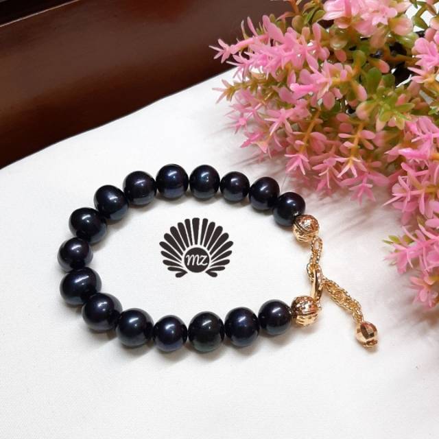 Gelang Mutiara Hitam|| Mutiara Lombok|| Mutiara Air Tawar