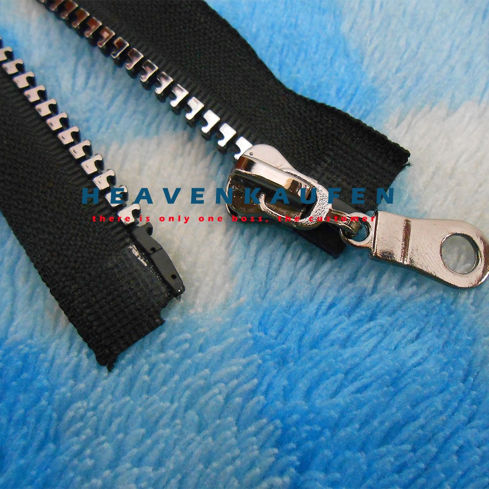 Resleting Zipper Busana 50 cm Hitam - Black Nikel Vislon Variasi Kode BX