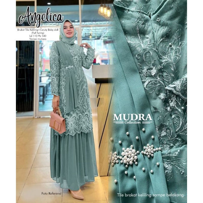 MAXI DRESS ANGELICA BY MUDRA-Mint
