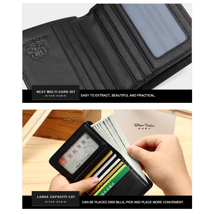 Bison Denim Dompet Kulit Pria Mini N4429