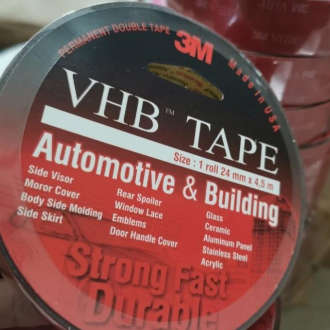 

Double tape 3m VHB merah-Perekat original 3m 24mm x 4,5mtr CUCI GUDANG