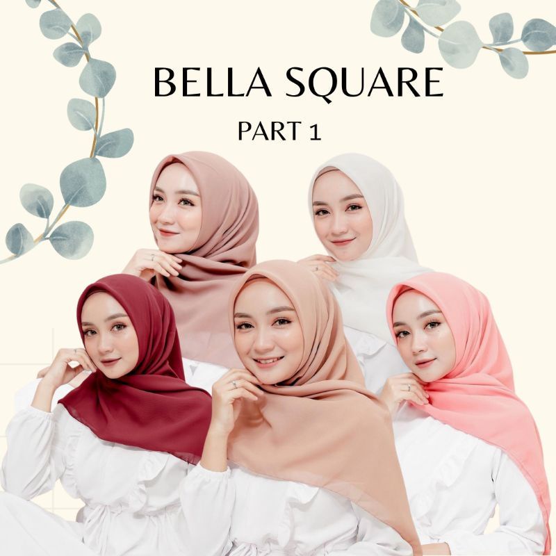 [COD] NEW HIJAB Bella Square Segi Empat Bella TERMURAH PASHMINA CERUTY BABYDOLL