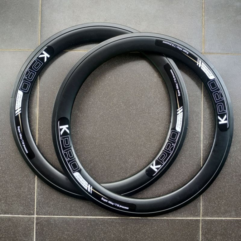Velg Rims sepeda lipat Litepro 20 inch murni lubang 32H