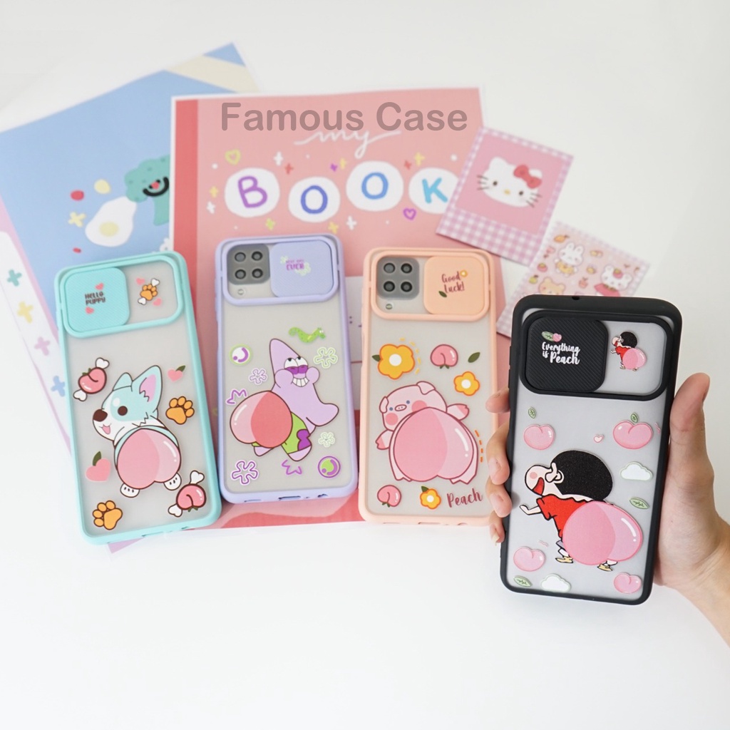 SG04 Softcase Slide Karakter Vivo Y20 Y30 Y53s Y21 Y33s Y12 Y91c Y91 Y95 Y71 Softcase Vivo - Case pe