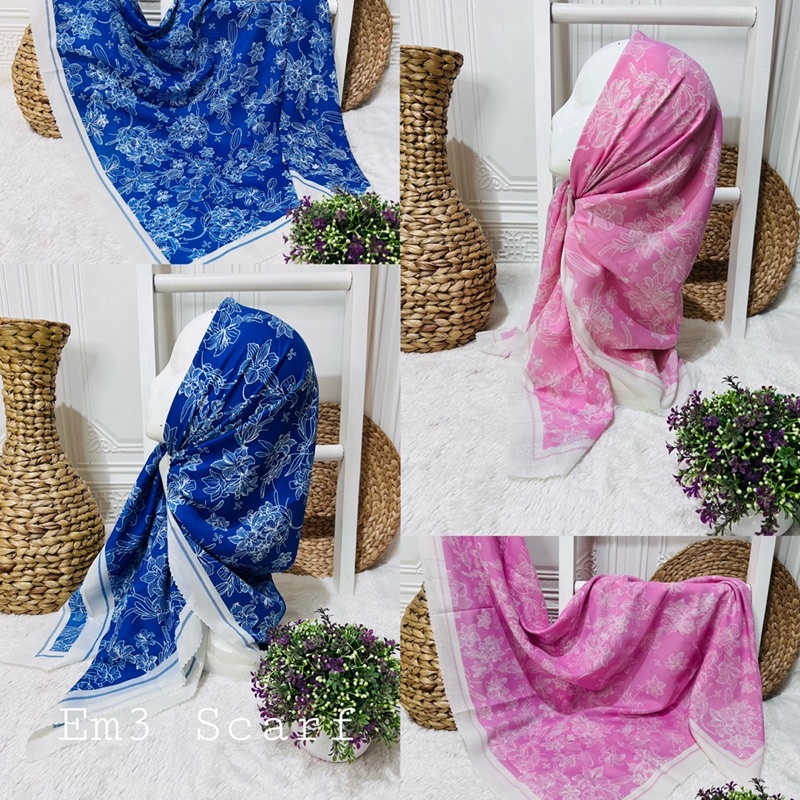 HIJAB Segiempat voal motif Tabina series