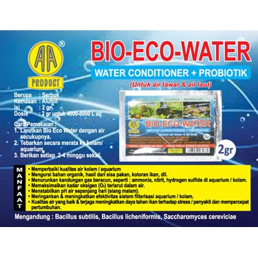 Bio Eco Water 2gr Probiotik Bakteri Starter Penjernih Air Aquarium AA