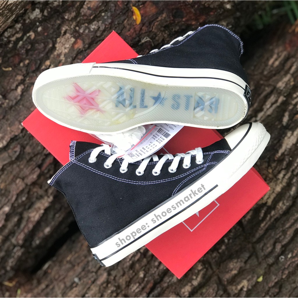 SEPATU CONVERSE 70S HIGH BLACK WHITE ALL STAR CHUCK TAYLOR SOL BENING