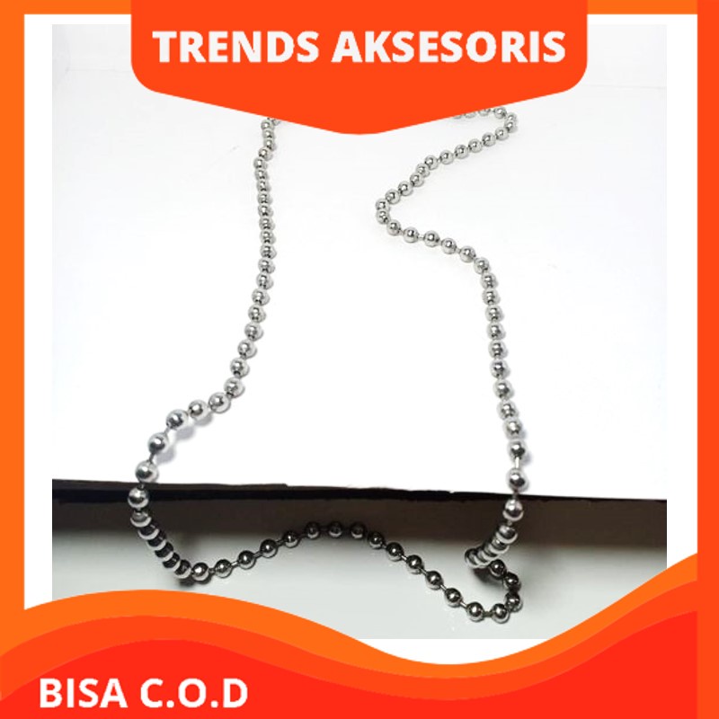 (BISA COD) KALUNG RANTAI ANTI KARAT ANTI LUNTUR, PANJANG KALUNG 75 CM.