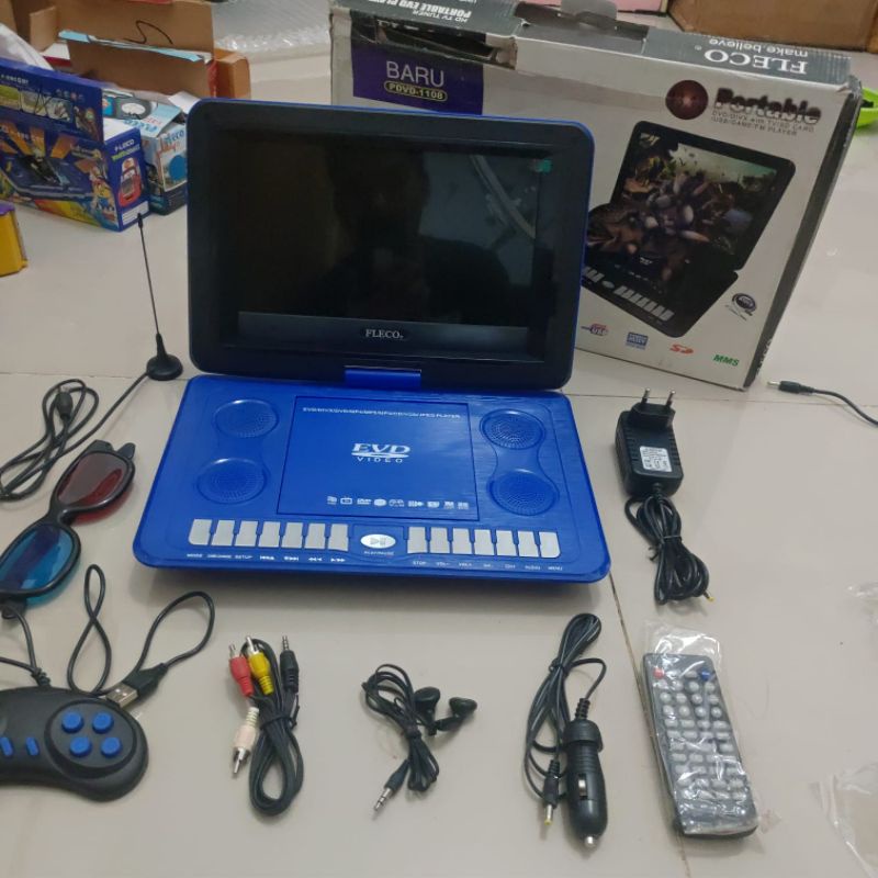 EVD / DVD Player game 400 edukasi anak nitendo  Portable Fleco 7,8" FL-780