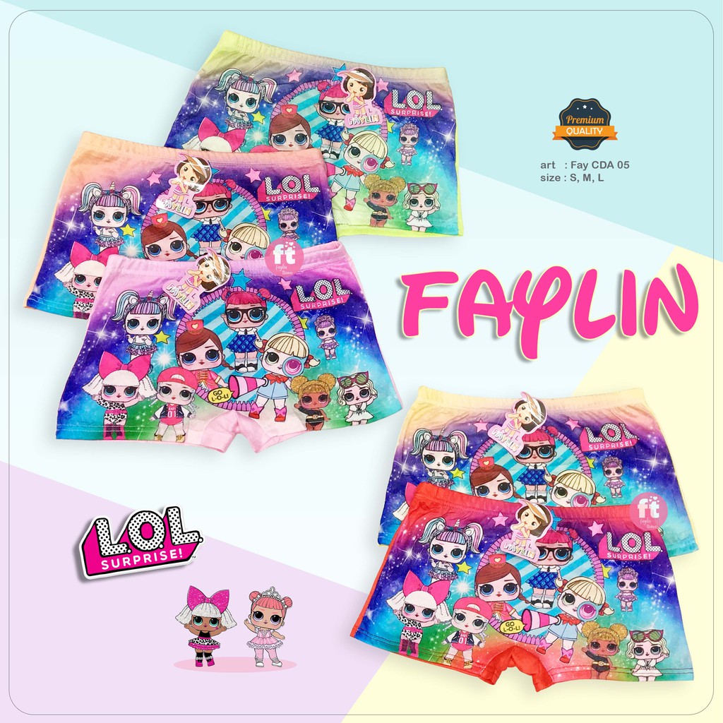 FAYLIN | Celana Dalam Boxer Anak Perempuan /art FAY CDA 05