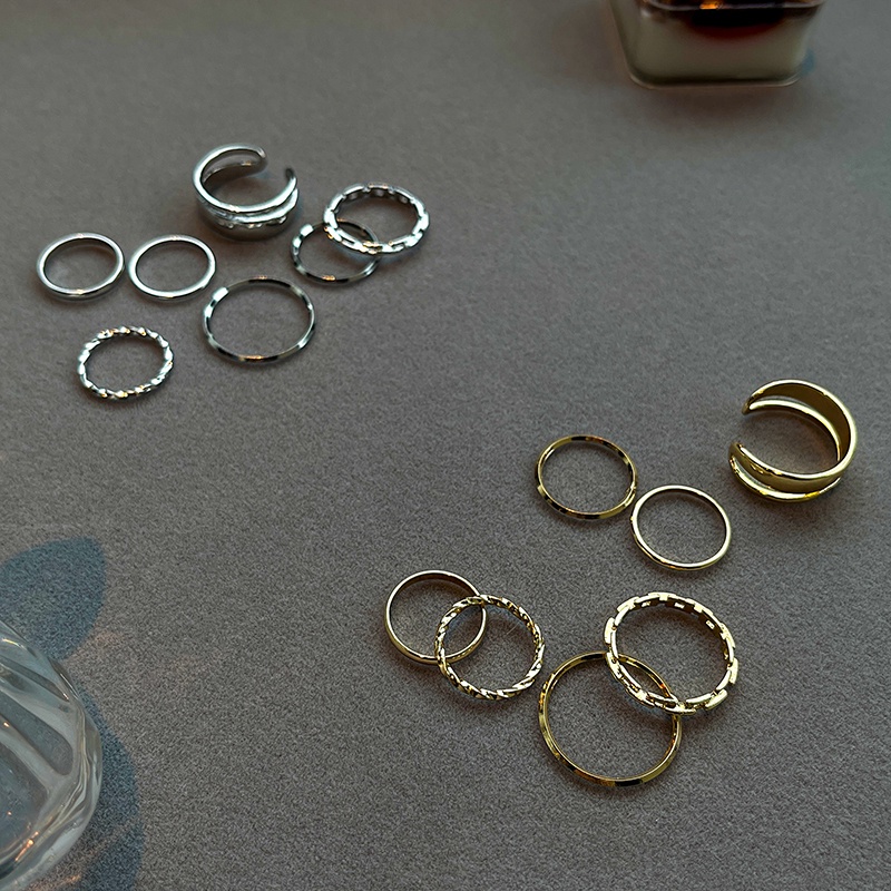 Seven Piece Cincin Gaya Vintage Harajuku Untuk Aksesoris