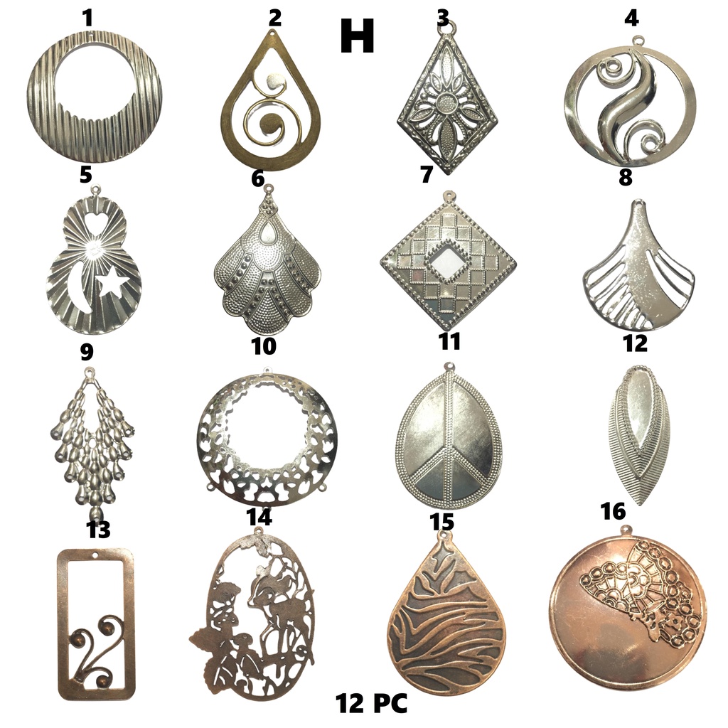 Ornamen Kerangka Lempengan Macam2 Model Type H, Harga/12Pcs